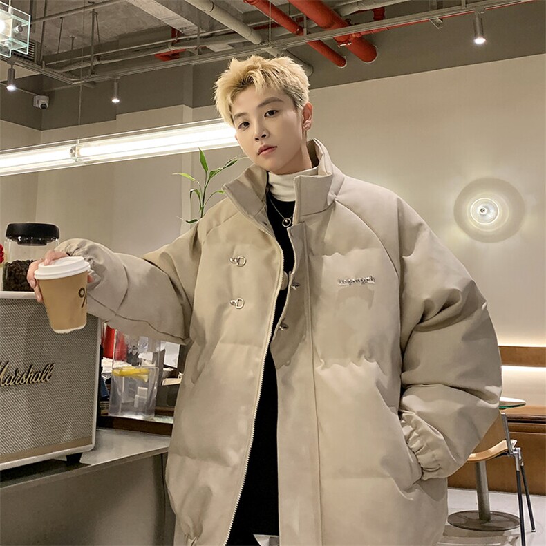 冬季pu皮羽绒棉服男冬季金属飞机扣美式外套M2388P85，男装棉衣，星座1904A-1