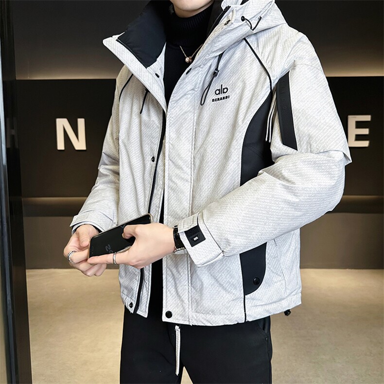 标50绒冲锋衣羽绒服男连帽三防面料保暖Y8616-P235控券后298,男装夹克,电商B321-1