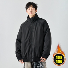 现货美式高街休闲棉衣夹克三防立领纯色户外工装加厚棉服外套，男装夹克，电商A486