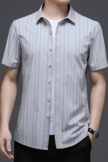 2023新款夏季男装上衣休闲短袖宽松衬衫男士衬衣潮流，男装衬衫，电商B212（原钱塘6029）