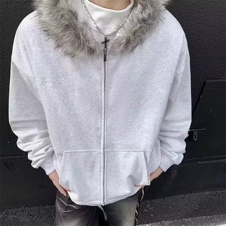 1506-1/WGM081/P56卫衣港风宽松简约连帽卫衣开衫男女同款,男装卫衣,星座1506-1