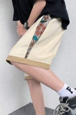 1港风大码M-5XL日系刺绣民族风潮五分裤男士中裤DK7791P45控69，男装牛仔裤，星座226-2