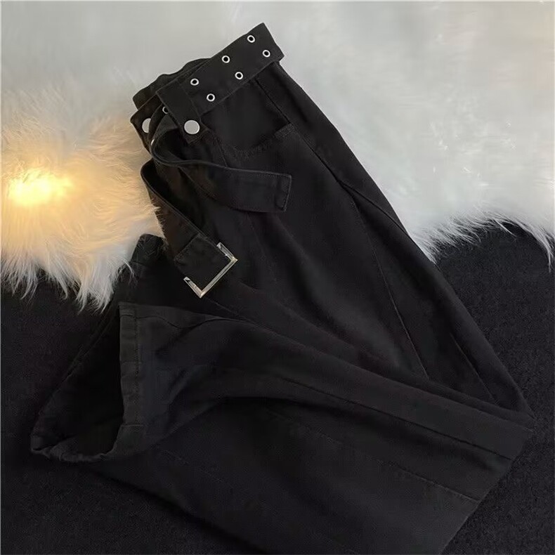 新款设计感阔腿牛仔裤男女春秋宽松垂感直筒拖地裤子潮牌3366-p45,男装牛仔裤,星座1008-1