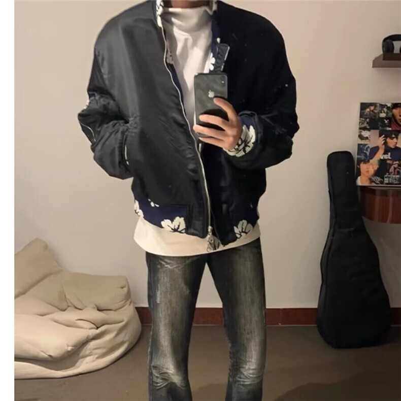 【有货】DS11-P65提花毛织花卉撞色再生环保尼龙夹克防水秋外套,男装夹克,星座603-2