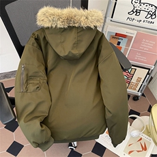 1506/QM61050/P92毛领派克服保暖棉衣，男装棉衣，星座1506