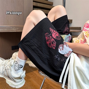 XZ616 夏季趣味冰淇淋印花抽绳短裤休闲五分裤TY2481 P35控48图片