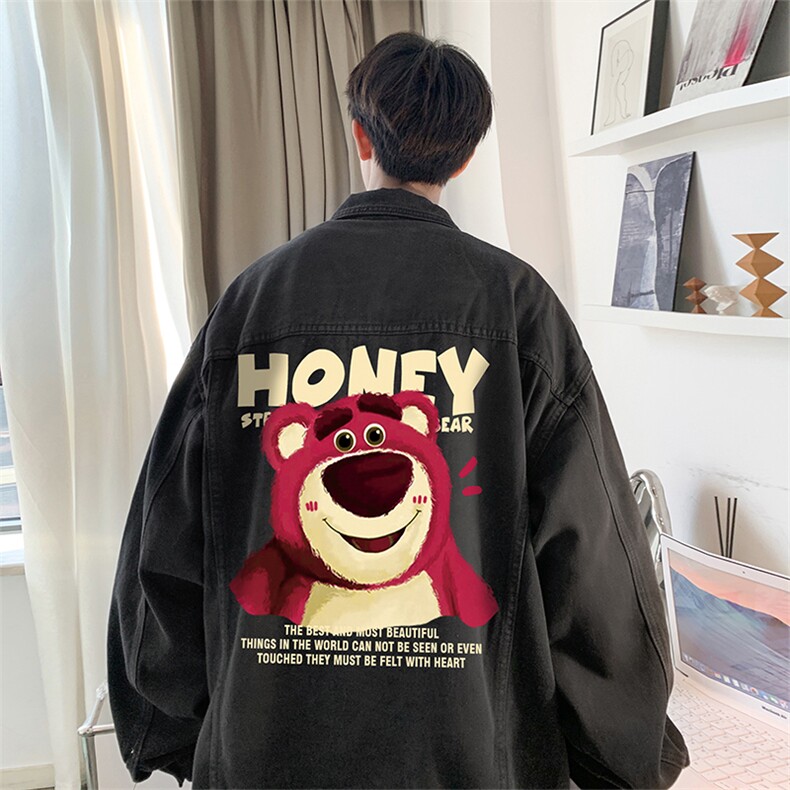 直播品质美式高街扎染印花复古水洗牛仔衣潮流夹克外套NZ20特65,男装夹克,电商A486