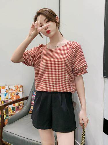 新款小格子上衣，女装，红利秀雅