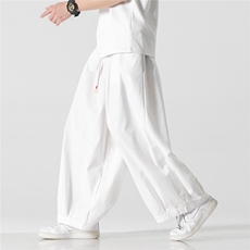 夏季大码日系复古风棉麻裤休闲直筒裤哈伦阔裤中性K181/P70，男装休闲裤，钱塘713