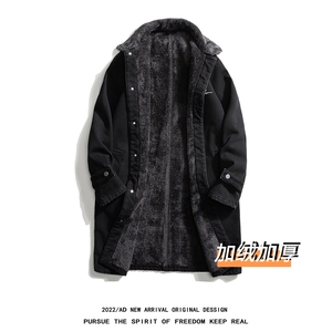 JK645J-p98-限价138M-5XL 网格现货羊羔毛牛仔棉衣大码CITYBOY图片