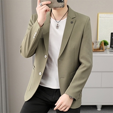507A-X815-P1152025休闲西服男士春秋款针织时尚潮流中青年单西，男装西服，星座507A（原星座306B-2）