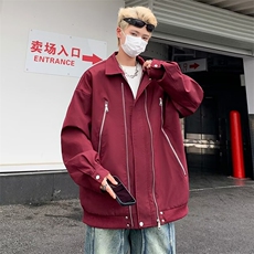 夹克男士韩版潮流拉链个性帅气百搭2024秋冬季ins外套W5862-P65，男装夹克，星座412-3