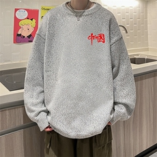 加厚加绒毛衣男大码毛线衣男针织衫男线衫M19276-P45加绒款-P65，男装针织衫/毛衣，电商A040
