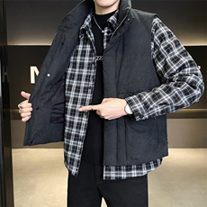 新标90绒男士真两件羽绒服马甲可拆卸外套(两件装)5063-P335，男装羽绒服，电商B338