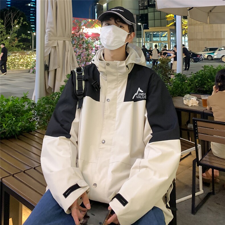 港风23新款秋季时尚百搭宽松防水冲锋衣外套TPF69188特批68控108,男装夹克,电商A268A