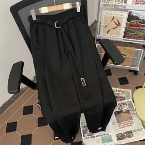 美式重磅束脚休闲裤男春夏季系宽松潮牌高街运动裤复古工装裤子男图片