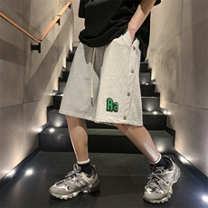 2023夏季排扣短裤潮牌宽松休闲裤运动裤313A-1-KK285-P45控价58，男装休闲裤，星座808A-1