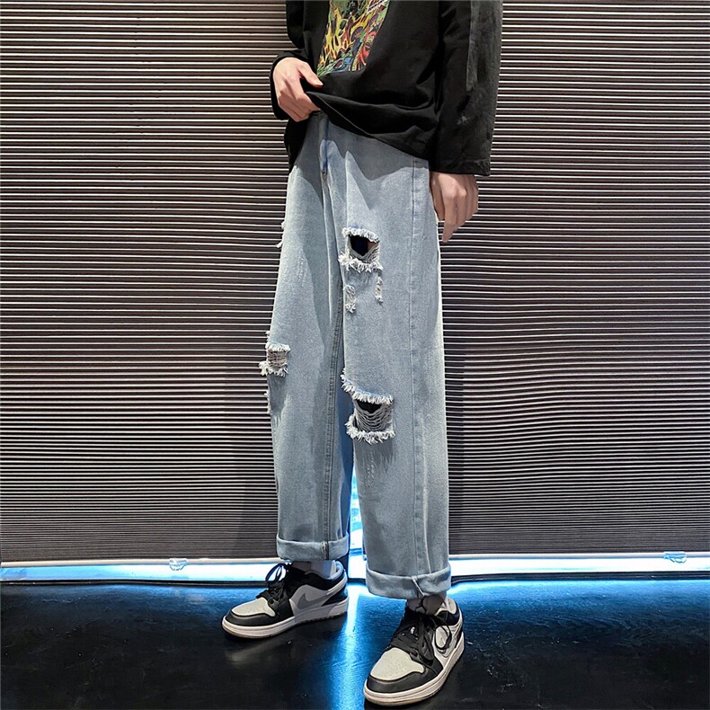 k701-p48-控68M-5XL美式高阶黄泥拉链宽松大码牛仔裤cityboy,男装牛仔裤,星座116