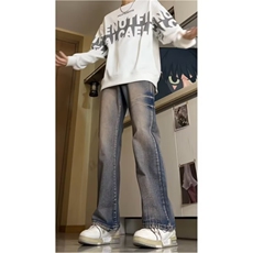 扎染高街牛仔裤男士韩版潮流美式帅气2024冬季ins长裤RK2316-P47，男装牛仔裤，星座412-3
