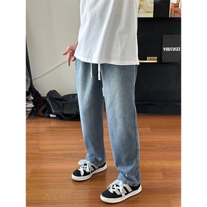 春夏季ins复古牛仔裤男直筒宽松潮牌痞帅裤子1809-P40限价79,已婚女人夏季穿搭图片
