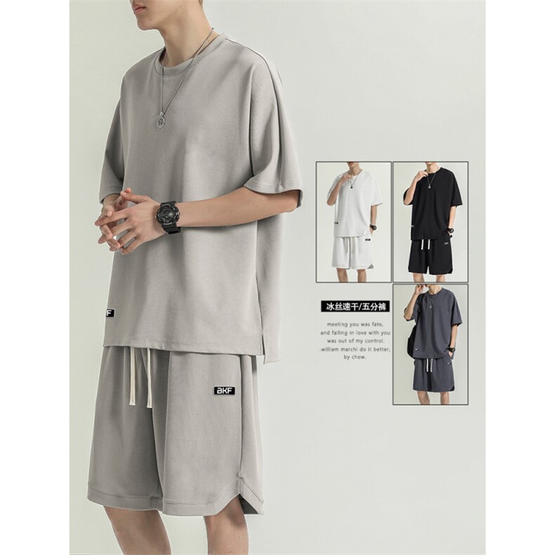 短袖t恤夏季薄款速干运动篮球服套装夏天休闲短裤TZ19-特批70图片