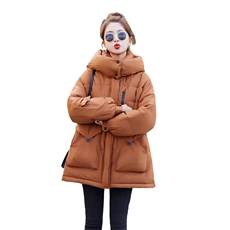 羽绒服女冬季2025新款中长款韩版时尚收腰显瘦小个子加厚保暖外套，女装羽绒服，天丽