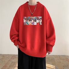 半高领毛衣男士大码针织衫男毛线衣男M18250-P45加绒款-P65，男装针织衫/毛衣，电商A040