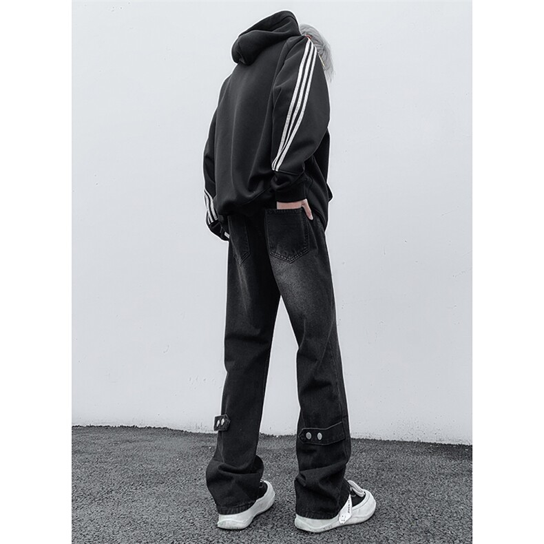 美式ins高街vibe重工艺水洗牛仔裤货号K2316P55图片