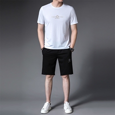 男装2022套装男冰丝薄款夏装POLO衫免烫衣服中老年短袖长裤三件套，男装休闲套装，电商B212（原钱塘6029）