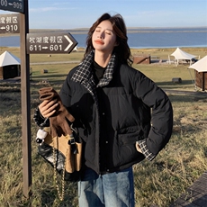 现货90白鸭绒2025年新款羽绒服拼接外套，女装羽绒服，牡丹诺