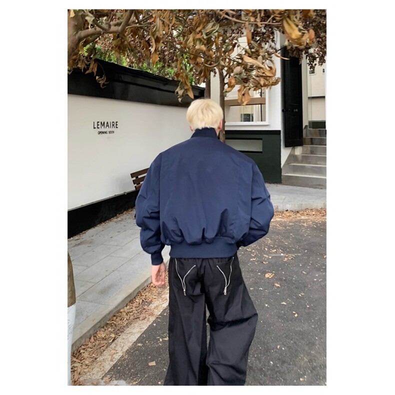 美式cleanfit短款棒球服外套男宽松飞行员羽绒棉服男女同款,男装棉衣,星座506A