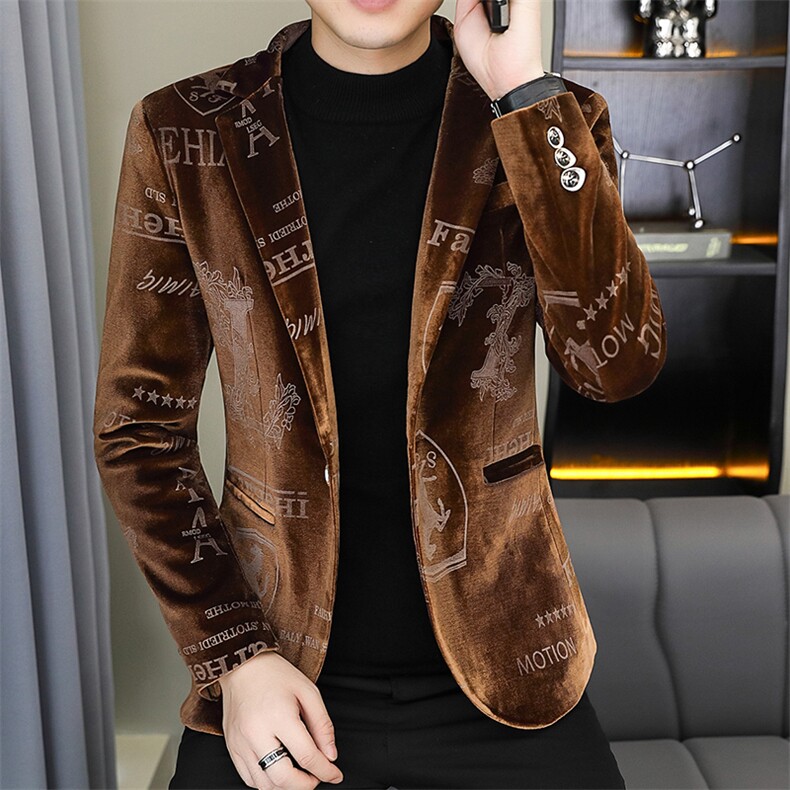 X612-P80秋季男士时尚西服个性印花小西装,男装西服,星座507A（原星座306B-2）