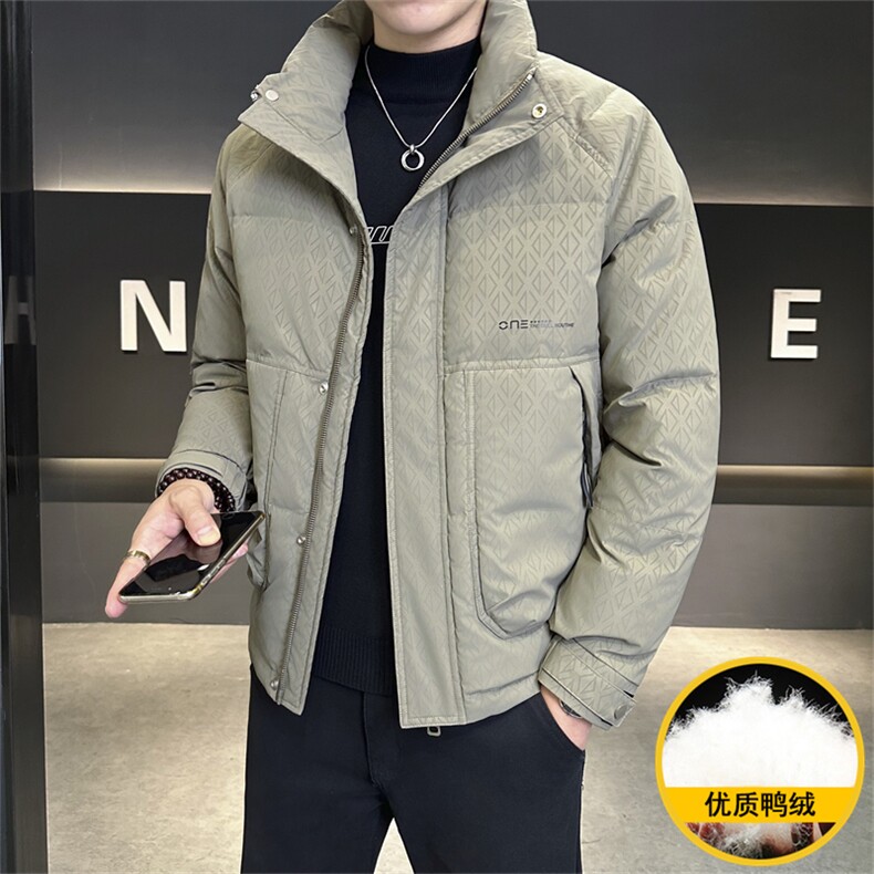 2025冬季DS-A225标新款男士立领白鸭绒羽绒服夹克885506-P150，男装夹克，电商A225
