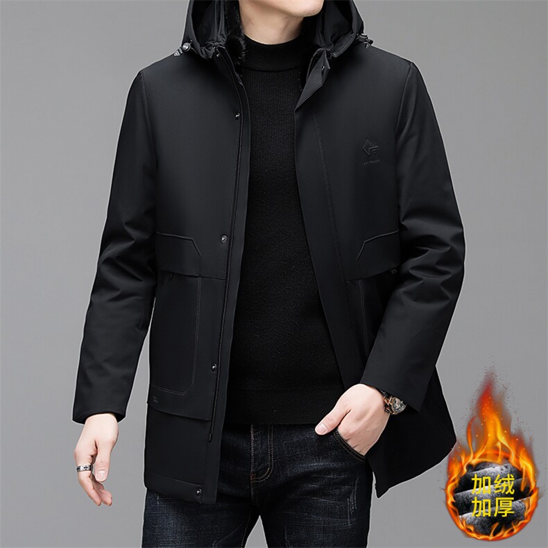 V3589钱塘2020-3新款商务休闲冬季厚款中年男士90鸭绒羽绒服P263,男装羽绒服,钱塘207-3