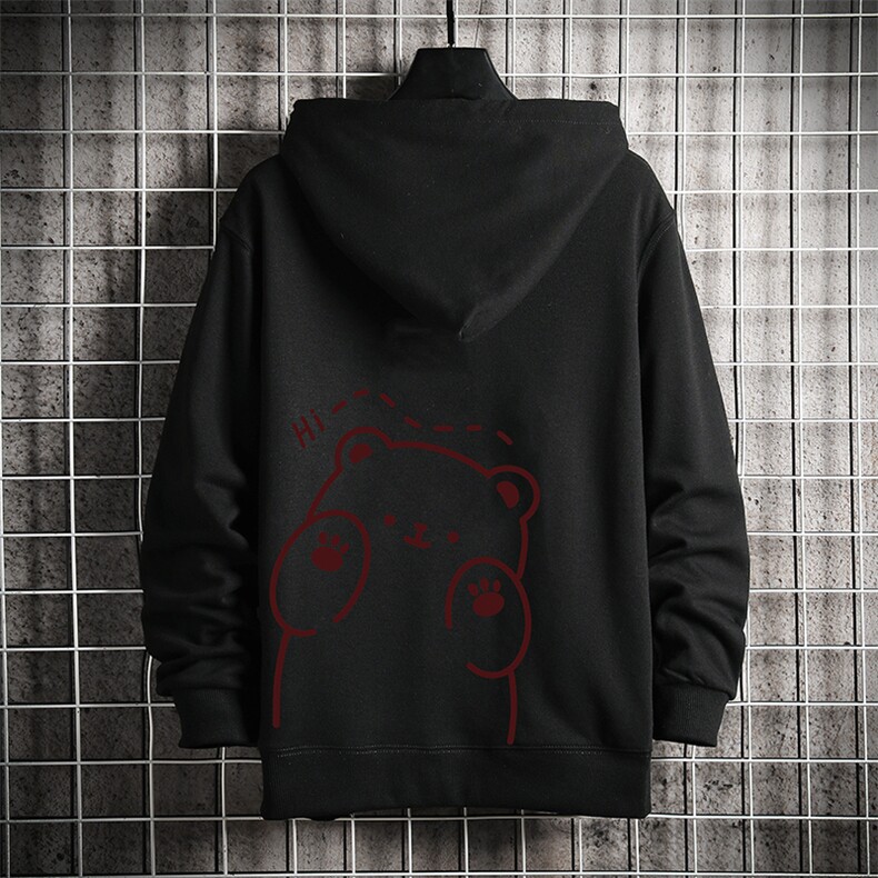 KS21236-P38连帽开衫卫衣男运动外套大码班服网格,男装卫衣,电商A040A