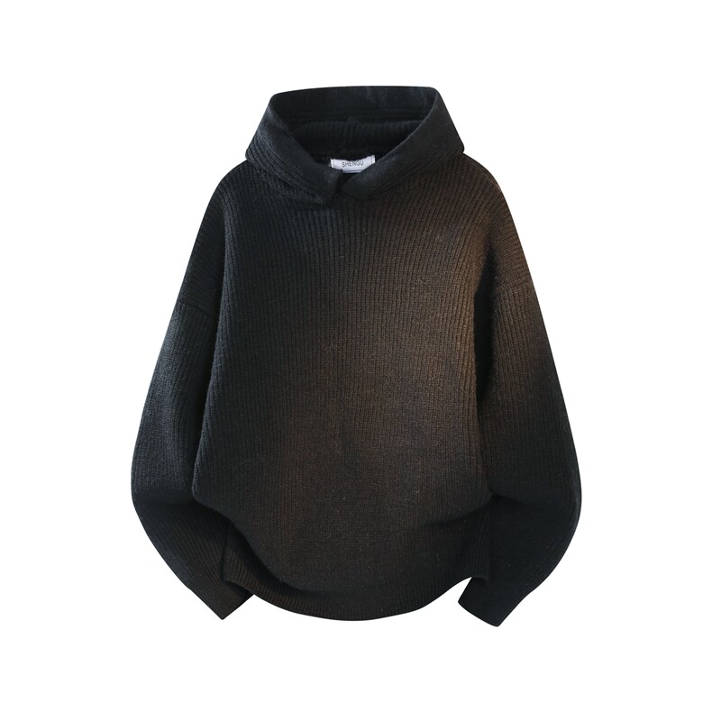 1303B-MY840-P45特P秋冬美式重磅850G侧开叉连帽毛衣内搭针织衫，男装针织衫/毛衣，星座1303B