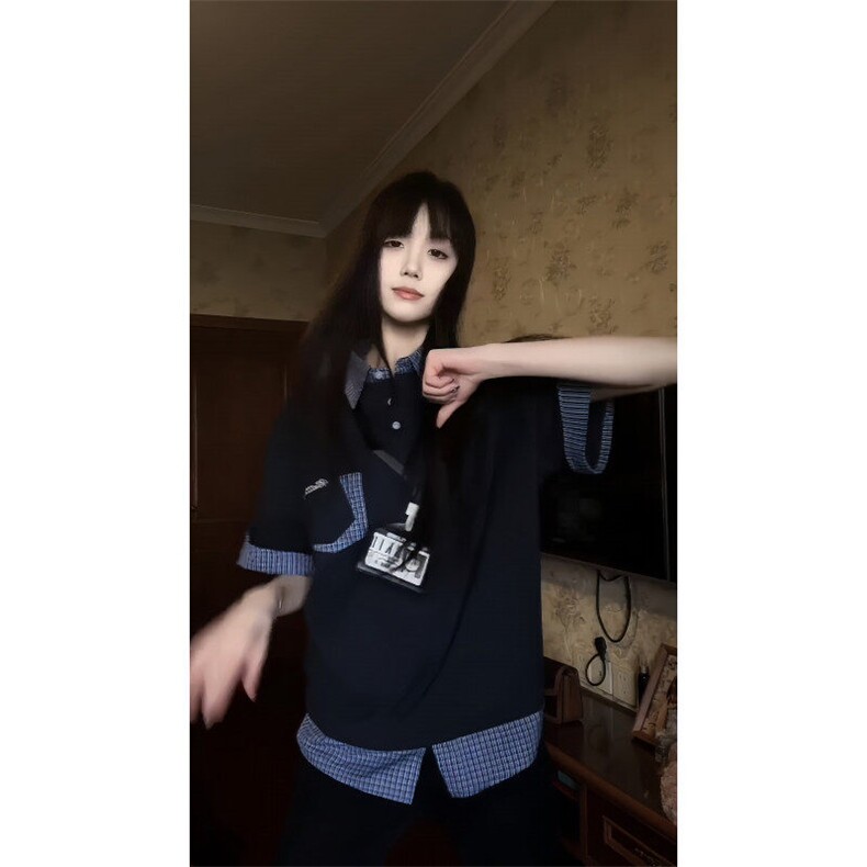 【有货】BK905CC-特P38假两件拼接polo衫短袖T恤男女,男装T恤,星座1007（原301D）