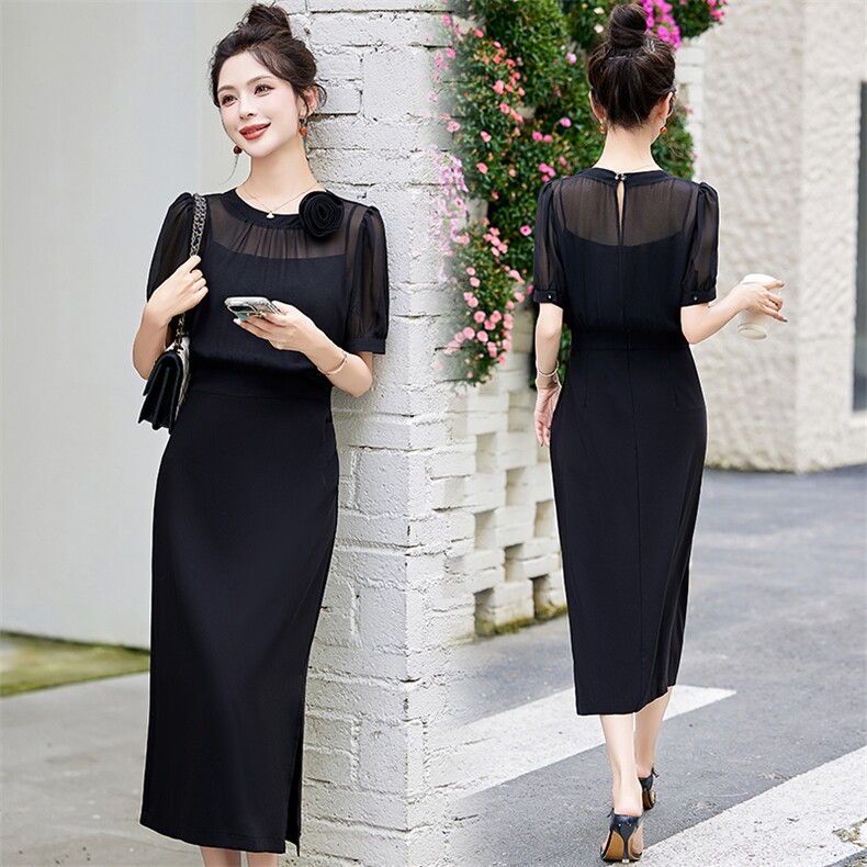 现货！！2024夏季新款时尚气质优雅连衣裙，女装连衣裙，魅影