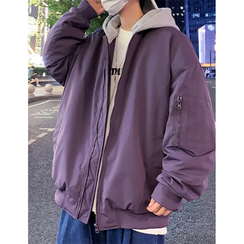 男士外套春秋季薄款纯色时尚百搭棒球领夹克男装休闲上衣 MA238图片