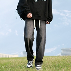 水洗直筒修身微喇牛仔裤三色高弹力高品质有大货-有加绒G136，男装牛仔裤，星座910