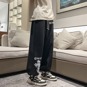 华夫格运动裤男大码抽绳休闲裤卫裤 HK78268-P35 加绒款P45图片