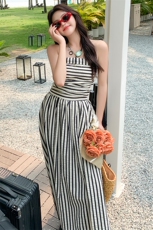 2024年夏季新款条纹吊带裙-款号9930-P115-K168，女装连衣裙，浙宝305