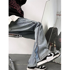 现货~Cleanfit美式高街修身显瘦拉链牛仔裤XZ502-K720-P65控88，男装牛仔裤，星座502