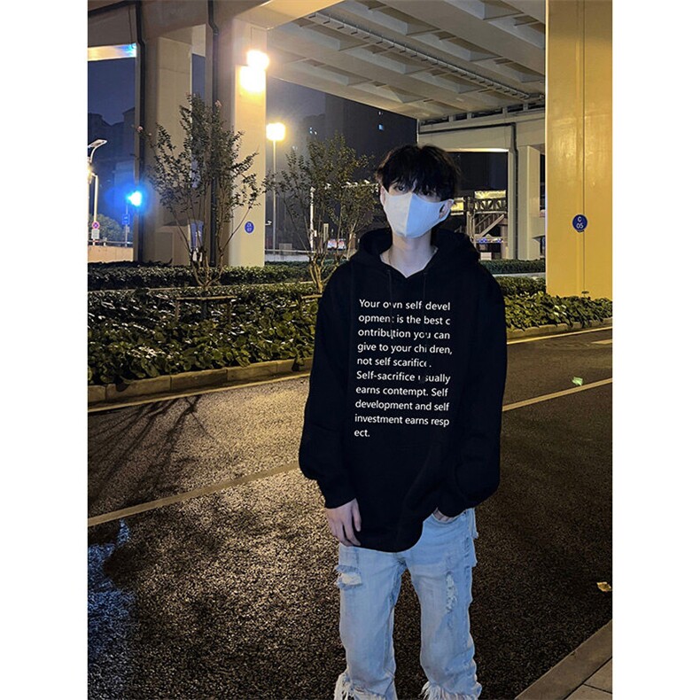 印花LOGO男女情侣潮牌连帽卫衣,男装卫衣,星座310A-4