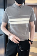 主推抖音2025夏季短袖T恤翻领Polo衫高级感上衣T0289-P48控78，男装T恤，电商D342