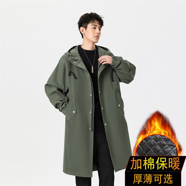 风衣男中长款大衣男加绒棉衣男F174薄P90加棉P100特价无影一,男装风衣,星座401