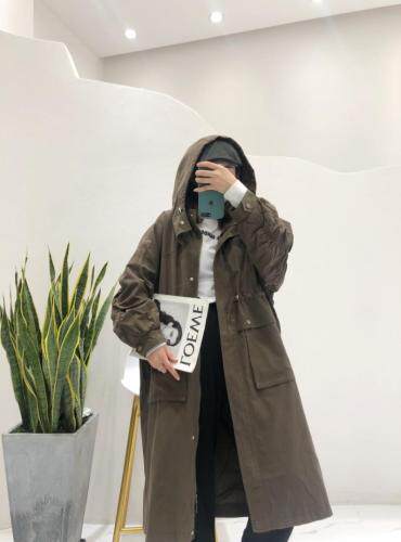 秋季中长款风衣，女装风衣，E·呀