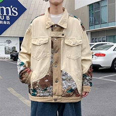 式复古刺绣工装外套男潮牌ins潮棒球服D0005-P72，男装工装外套，星座1109-3