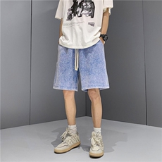 2026春夏重磅水洗纯棉短裤M~5XLXZ604-DK100-P45控58，男装牛仔裤，星座604