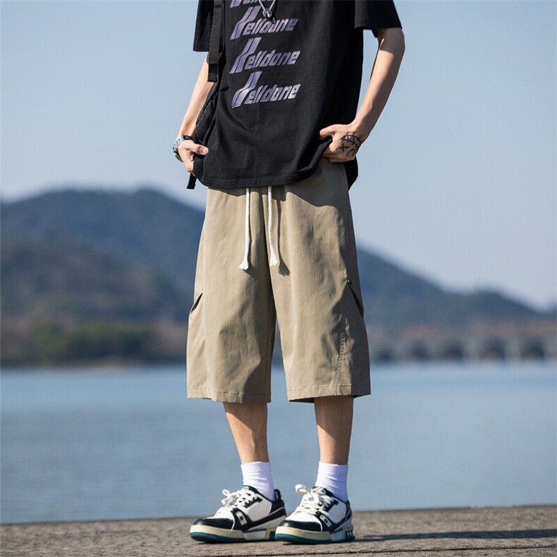 夏季新款迷彩面料立体剪裁工装短裤宽松休闲七分裤男2552特批36,男装牛仔裤,电商C305A